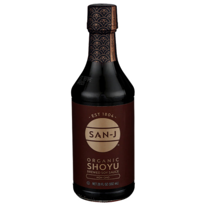 San J Sauce Soy Shoyu Bronze Org 20 Oz – (Pack of 6)