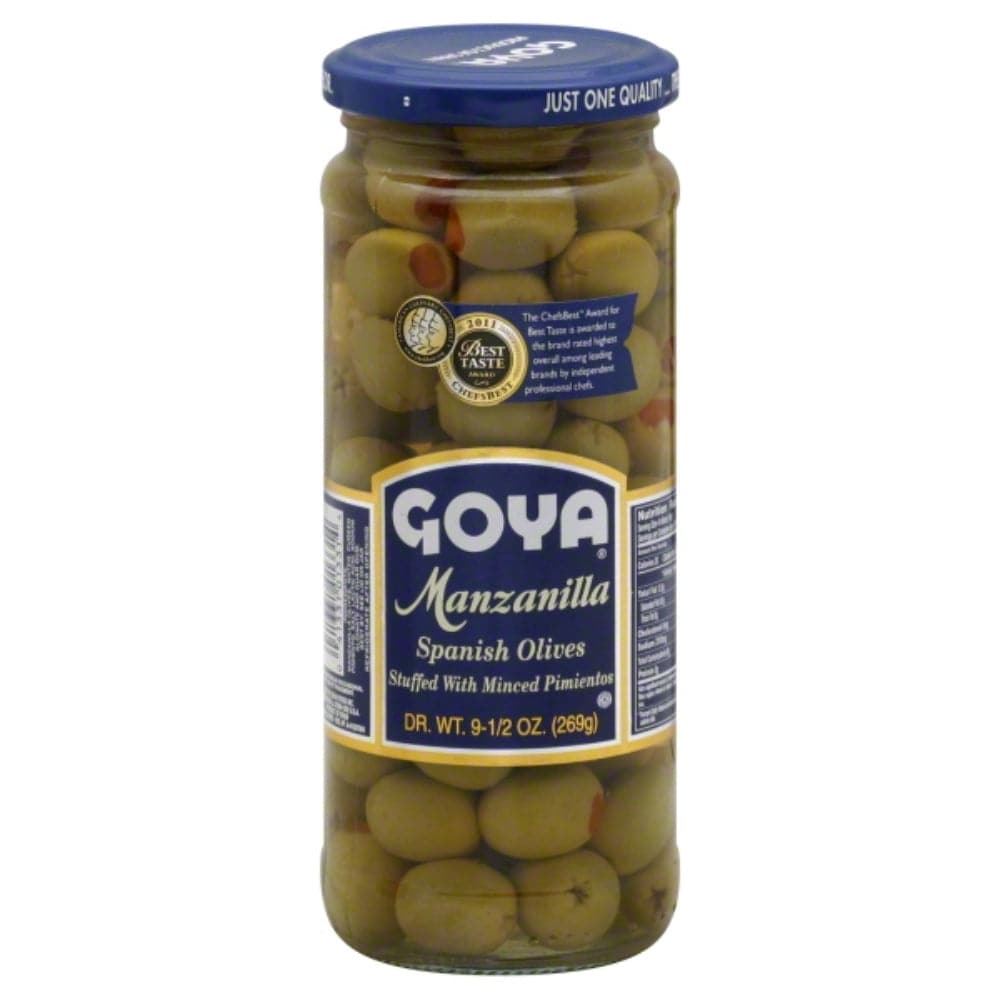 Goya – Manzanilla Olives Stuffed with Minced Pimientos, 9.5 oz