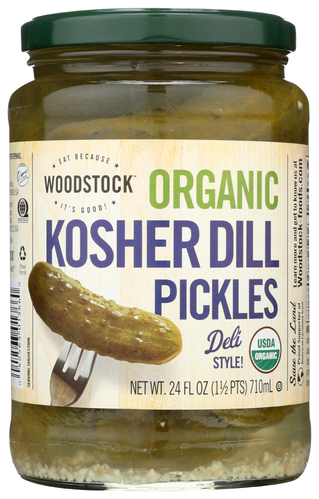 Woodstock | Organic Kosher Whole Dill Pickles