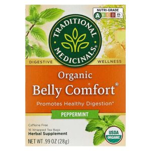 Traditional Medicinals – Belly Comfort Peppermint Tea, 16 Bags | Pack