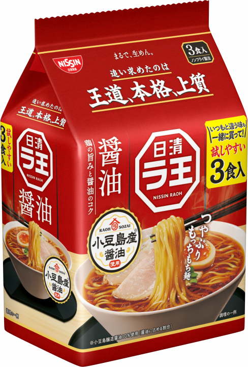 Nissin “Raoh, Soy Suace Flavor” 3 bags in 1 bag, 300g