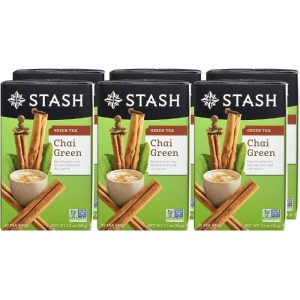 Stash – Green Chai Tea, 20 Bags | Pack of 6