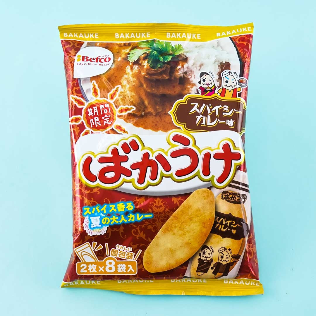 Befco Kuriyama Bakauke Rice Crackers – Spicy Curry Flavor