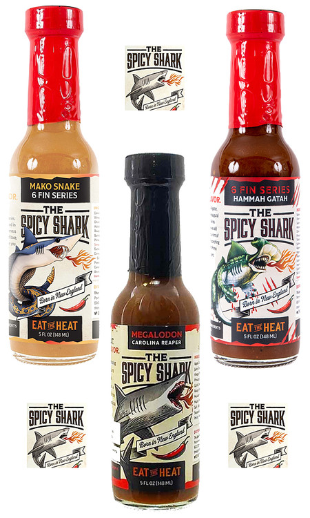 Spicy Shark Hottest Sauces 3 Pack, 3/5oz.