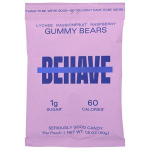 Behave Foods Inc – Gummy Bears, 50 Gm – Pack of 6