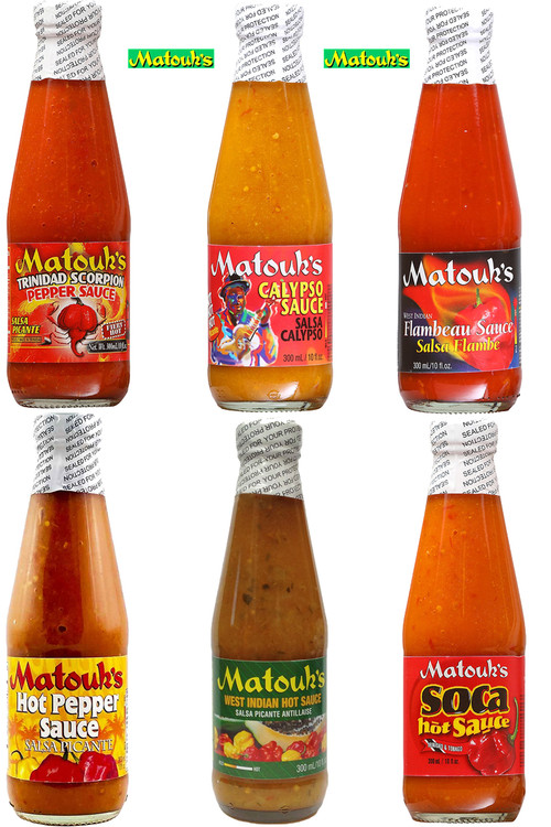 Matouk’s West Indian Hot Sauces Full Set, 6/10oz.