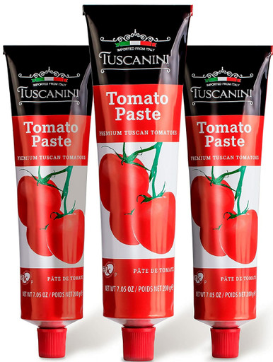 Tuscanini Tomato Paste Tubes, Premium Italian, Double Concentrated, (Pack of 3)