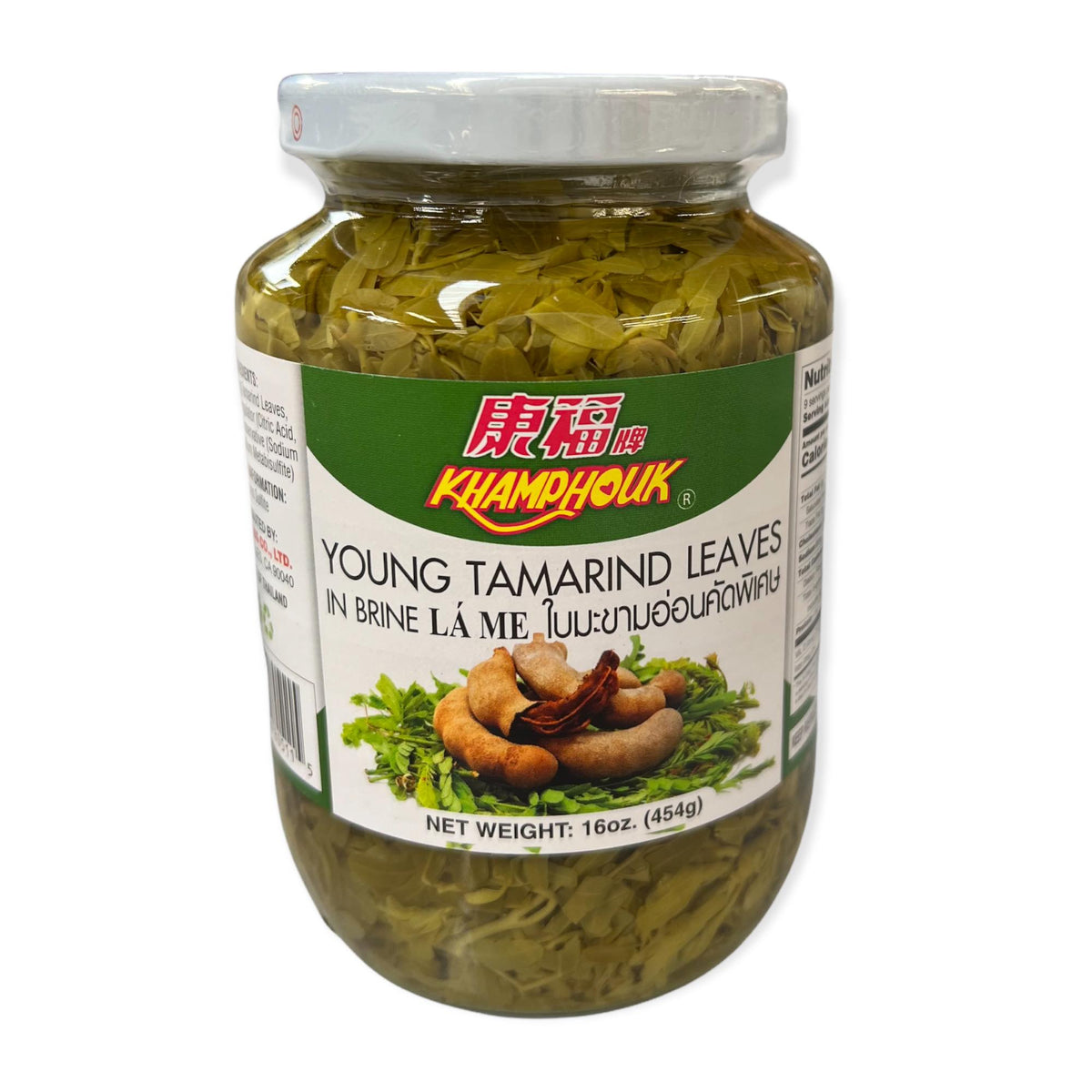 Khamphouk – Young Tamarind Leaves in Brine – 16 OZ