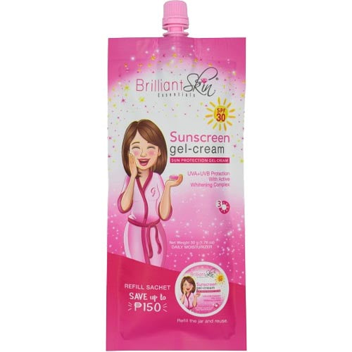 Brilliant Skin Essentials – Sunblock / Sunscreen Cream Refill Sachet – SPF 30 – 50 G
