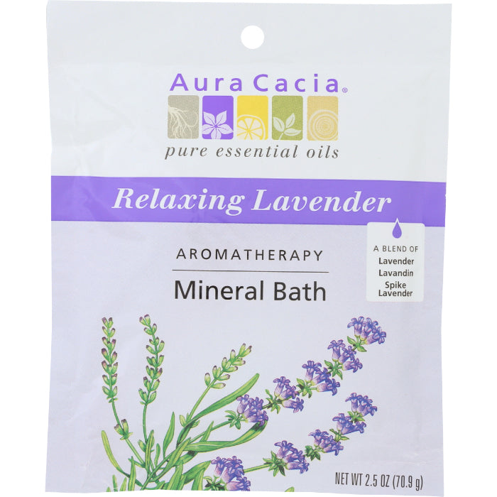 Aura Cacia – Bath Mineral Lavender Relaxing, 2.5 oz (Pack of 6)
