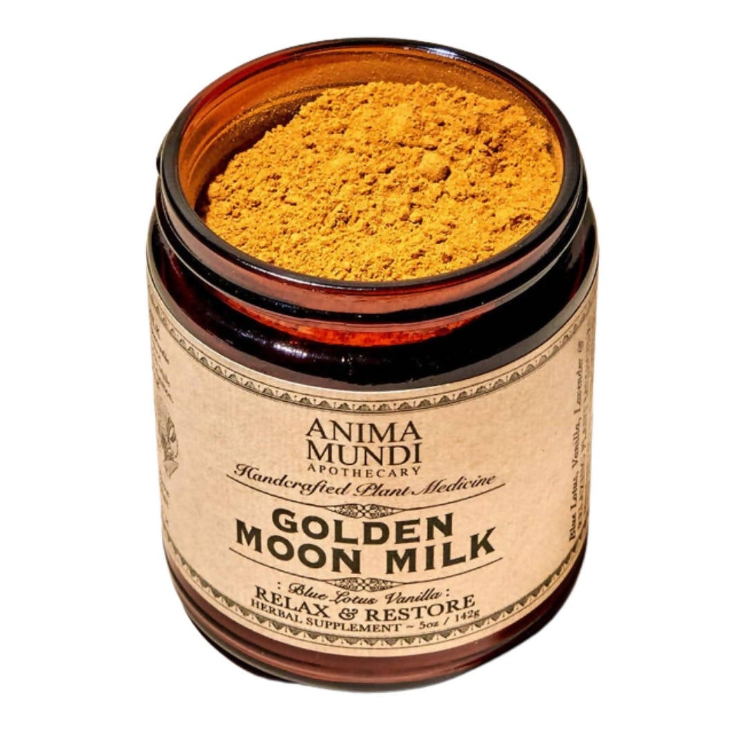 GOLDEN MOON MILK : Blue Lotus Vanilla, Organic – 4 Jars x 5oz