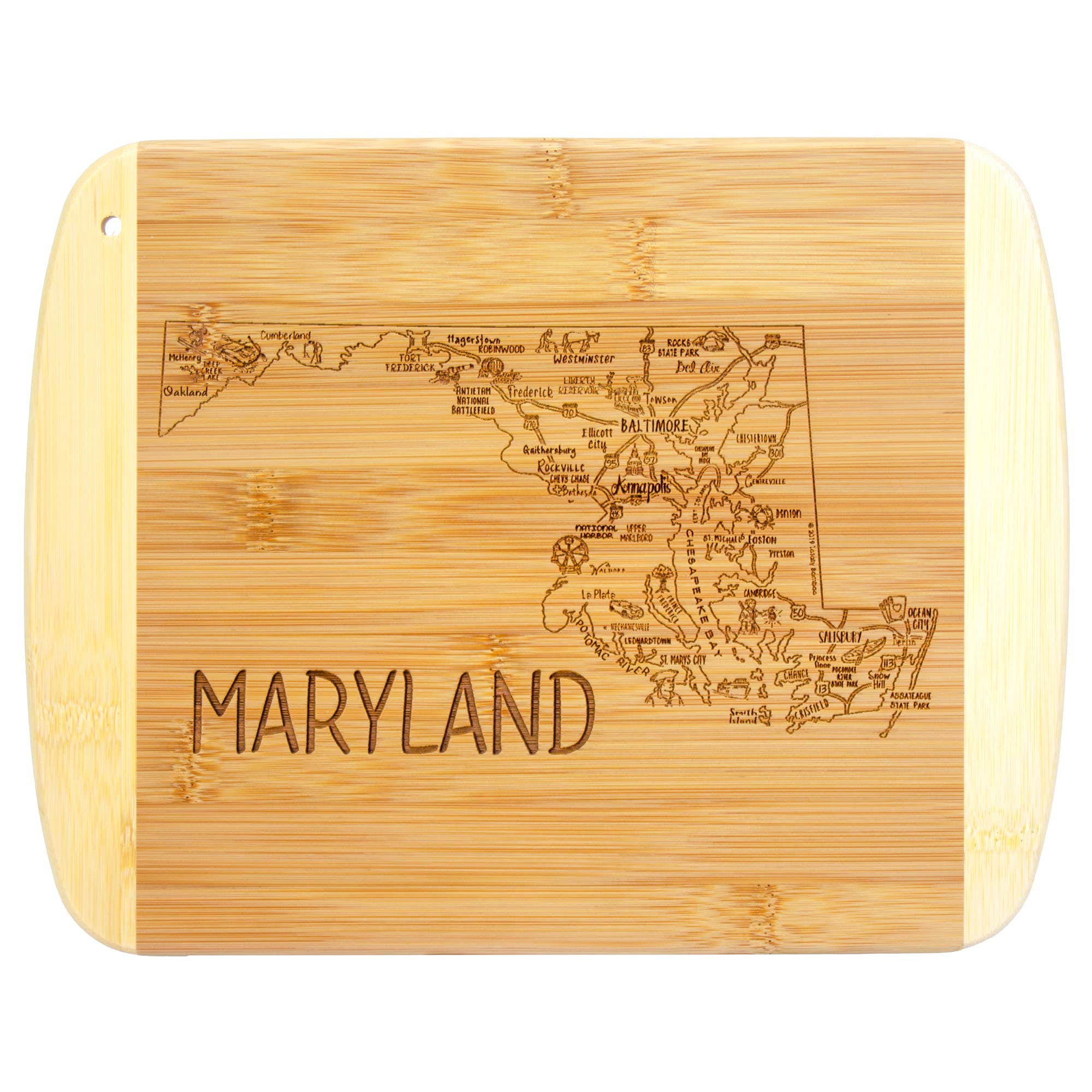 Totally Bamboo – A Slice of Life Maryland 11″ Cutting & Serving Board