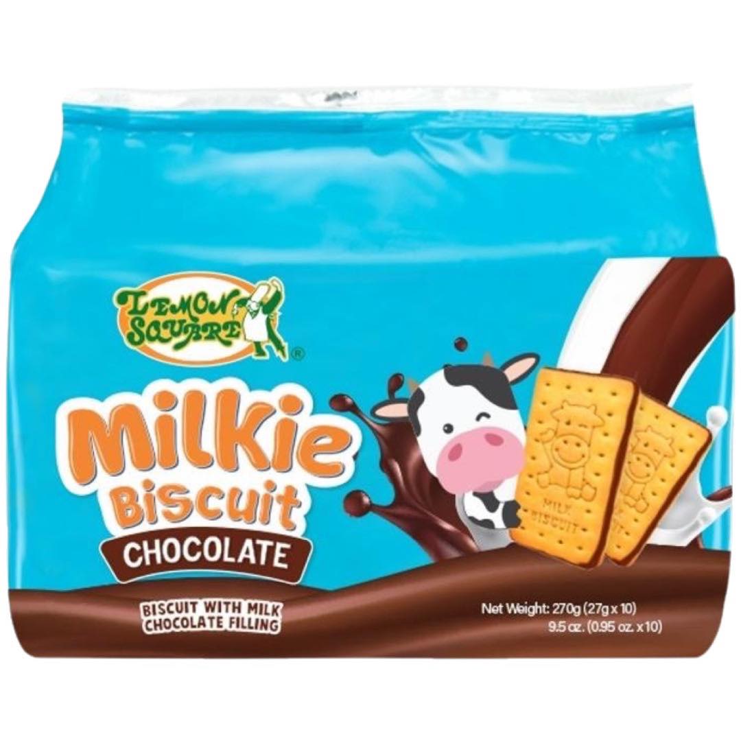 Lemon Square – Milkie Biscuit Chocolate – Biscuit with Milk Chocolate Filling – 10 Pack – 270 G