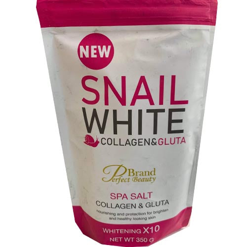 Snail White – Collagen & Gluta – Spa Salt – White Scrub Soap – 350 G