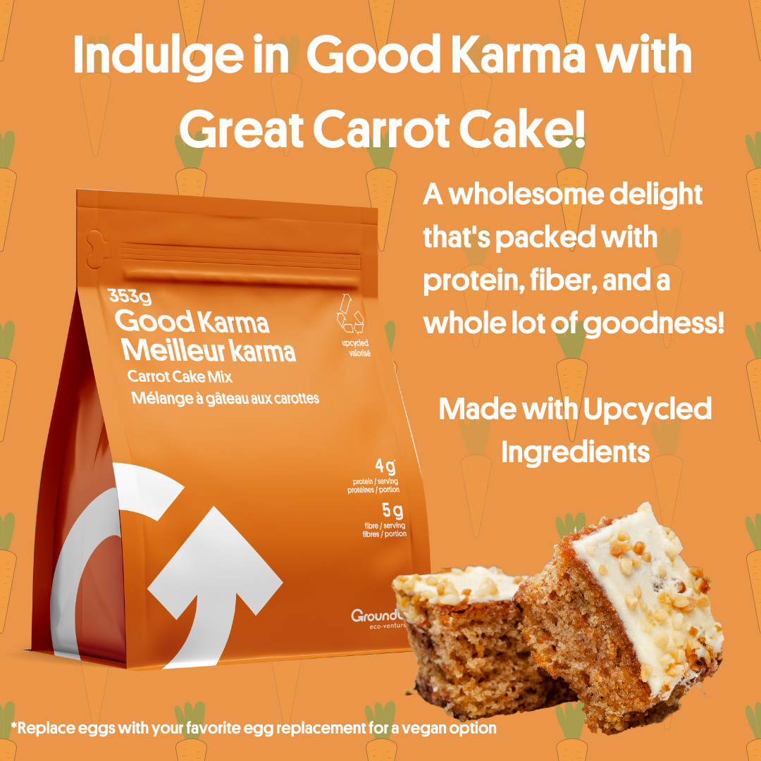 GroundUp Eco Venture Good Karma Carrot Cake, Upcycled Mix Bag – 1 Bag (353g)