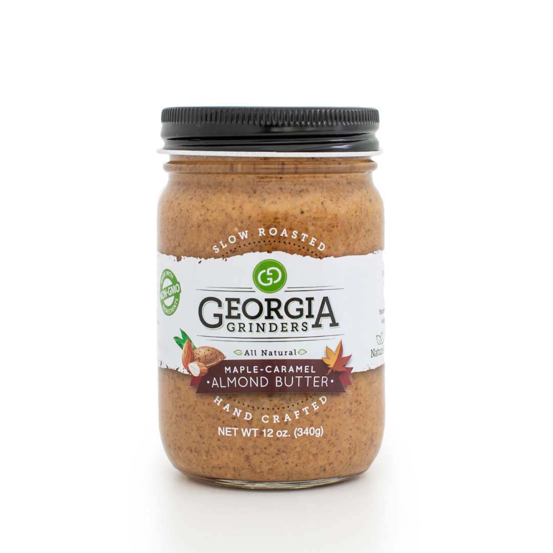 Georgia Grinders Maple Caramel Almond Butter Jar – 12 oz