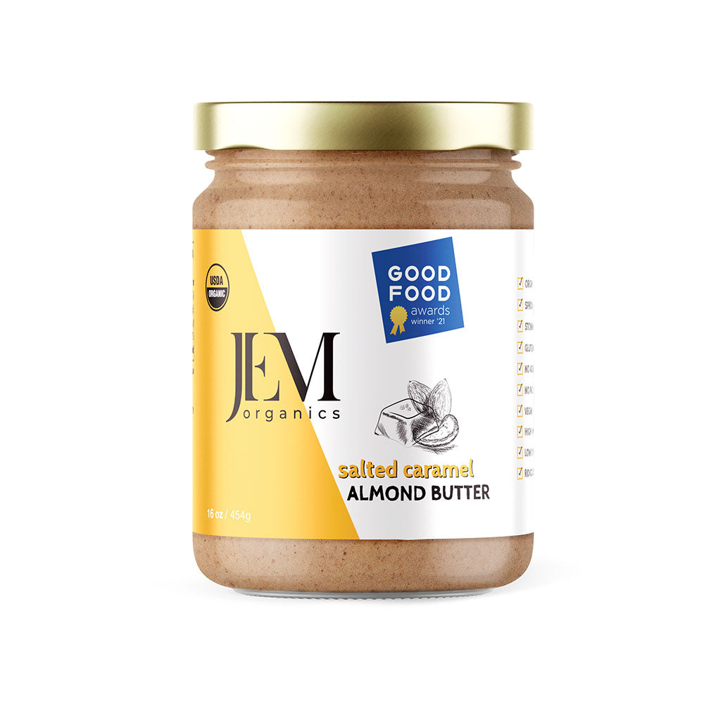 JEM Organics Salted Caramel Almond Butter – Large 6 pack
