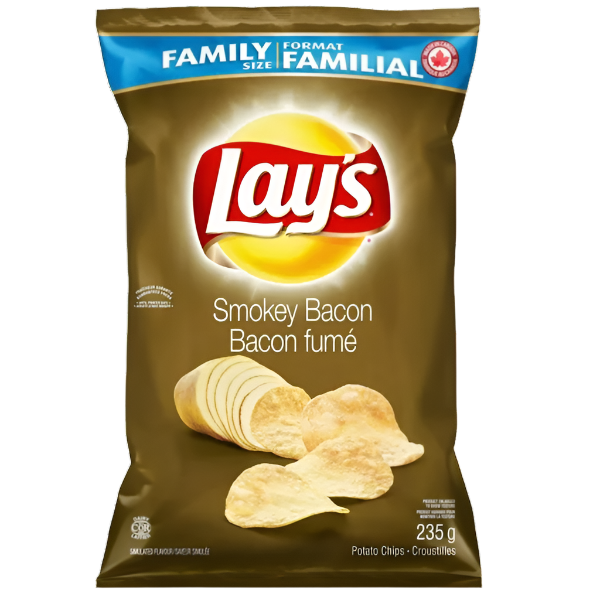 Lay’s Smokey Bacon – 235g Canada (Case of 12)