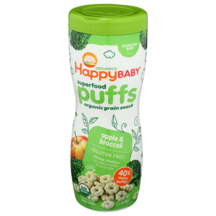 Happy Baby – Puff Apple & Broccoli Org 2.1 Oz – Pack Of 1