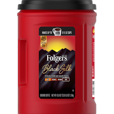 Folgers Black Silk Dark Roast Coffee, 40.3 oz.