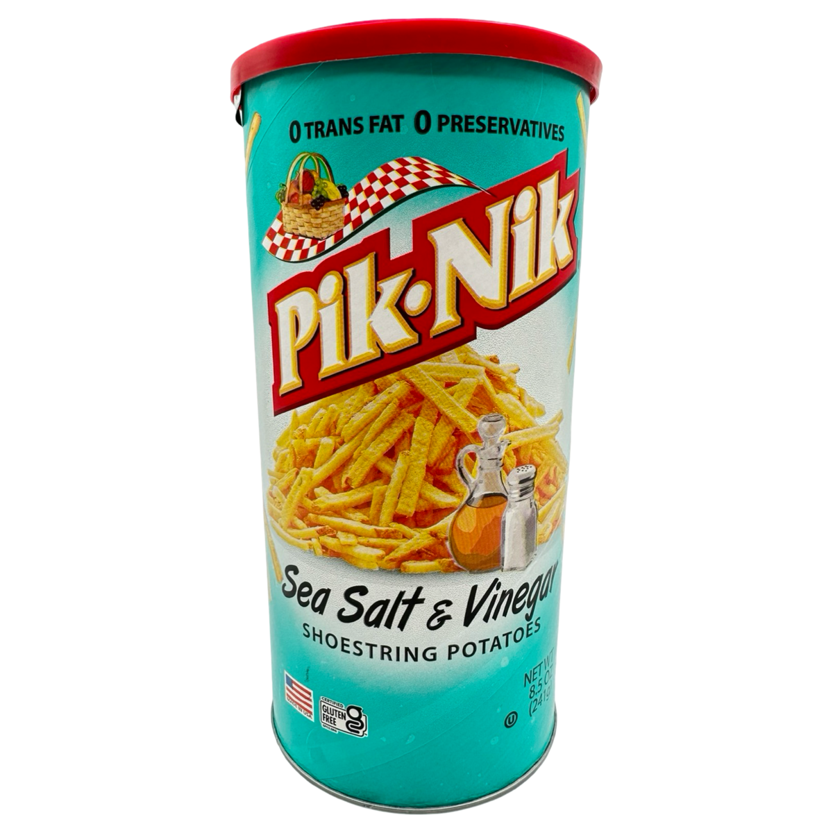 Pik-Nik Shoestring Potatoes Salt N’ Vinegar (BIG) – 9 OZ
