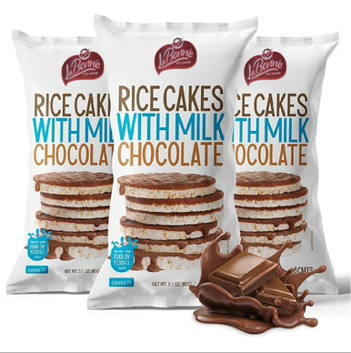 Rice Cakes with Milk Chocolate, Kosher for Passover (Pack of 3)