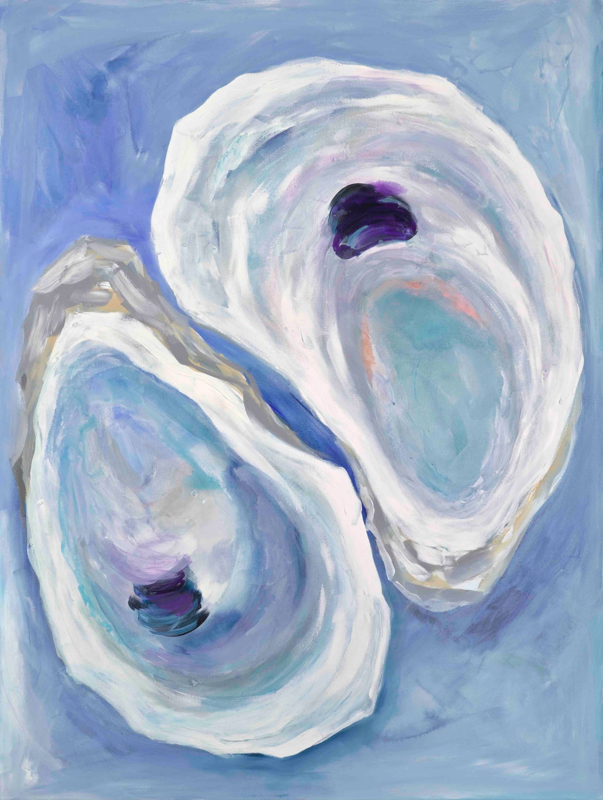 Kim Hovell Art – Twin Oysters Print: Paper / 8 x 10″