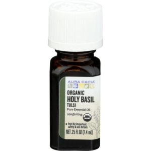 Aura Cacia – Organic Holy Basil Tulsi Essential Oil, .25 fl oz