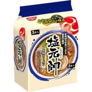 Nissin, Shiogensui Umeship Ramen, 3 servings in 1 bag, to be cooked