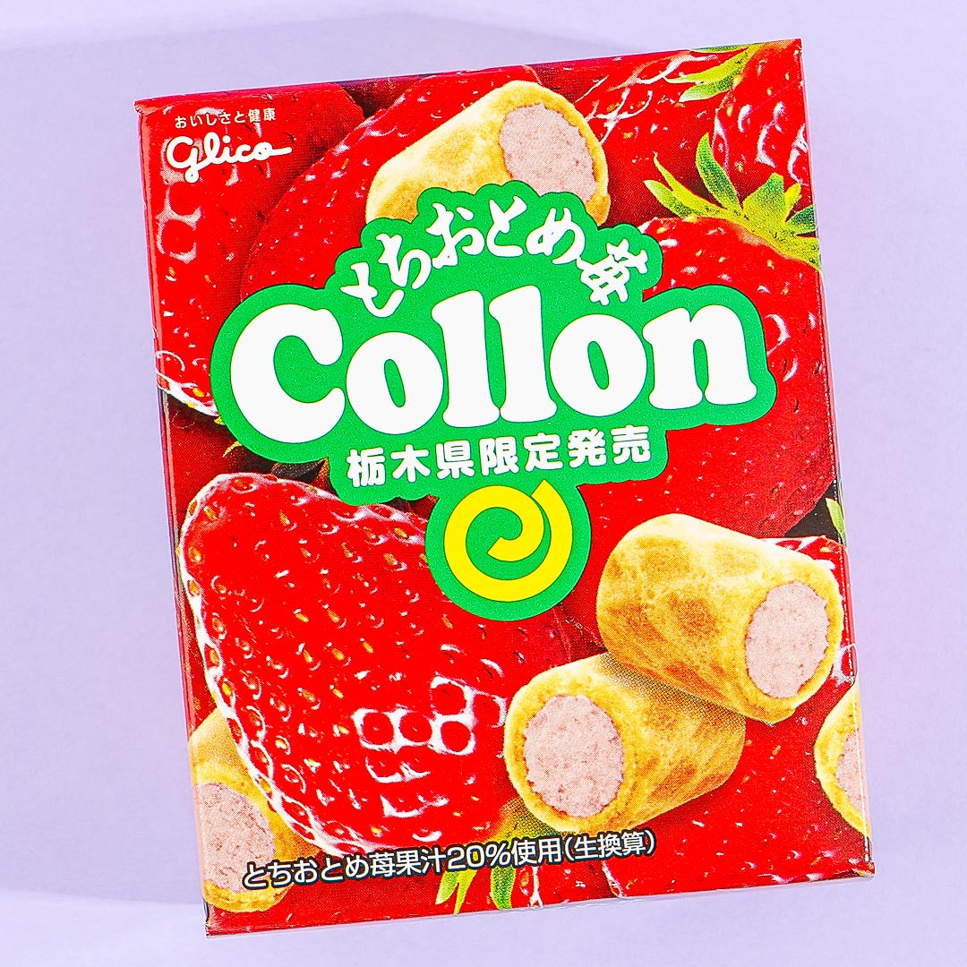 Glico Collon Biscuit Rolls -Tochigi Tochiotome Strawberry