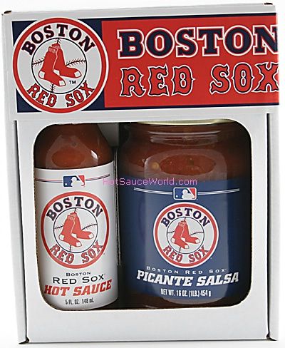 Boston Red Sox Snack Pack (5oz. Hot Sauce & 16 oz. Salsa)