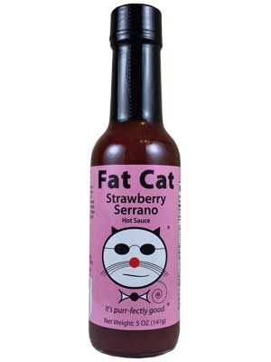 Fat Cat Strawberry Serrano Hot Sauce, 5oz.