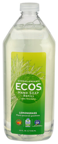 Ecos – Hand Soap Refill Lemongrass, 32 oz (Pack of 6)