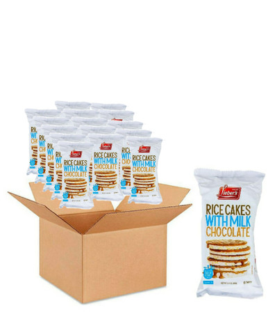 Lieber’s Milk Chocolate Covered Rice Cakes, 3.1 oz (Pack of 16)