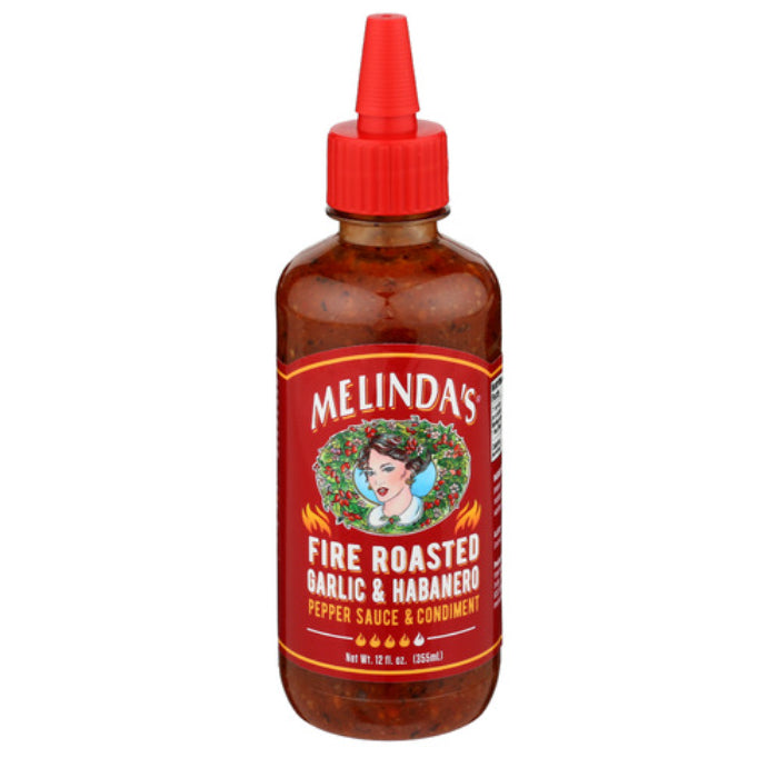 Melinda’s – Garlic Sauce Fire Roasted Habanero, 12 oz – Pack of 6