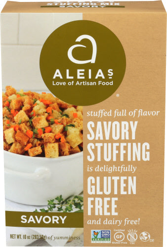 Aleia’s – Savory Gluten-Free Stuffing Mix, 10 Oz | Pack of 6