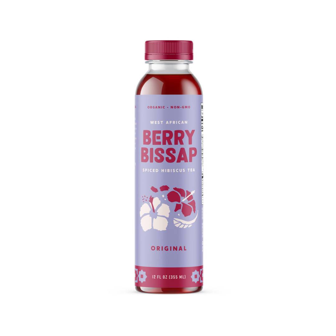 Organic Original Bissap Hibiscus Tea Bottles – 12 x 12oz
