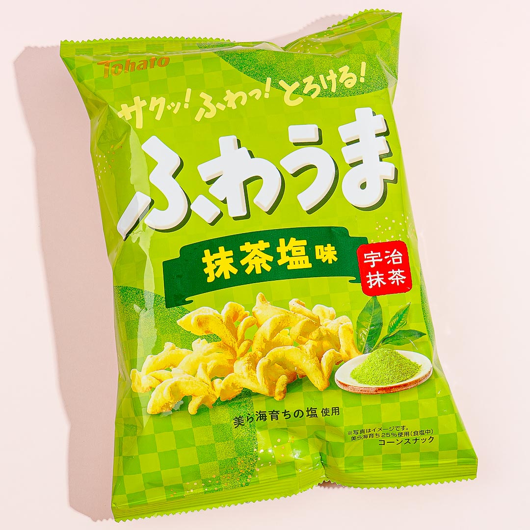 Tohato Fuwauma Salty Corn Snacks – Matcha Salt