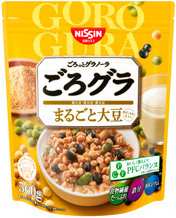 Nissin, “Goro Gura” Marugoto Daizu, Mixed Soy Granola, 360g in 1 bag