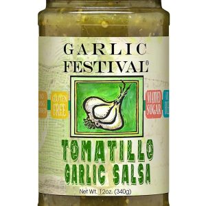 Salsa Tomatillo Garlic Salsa Garlic Festival Foods 12