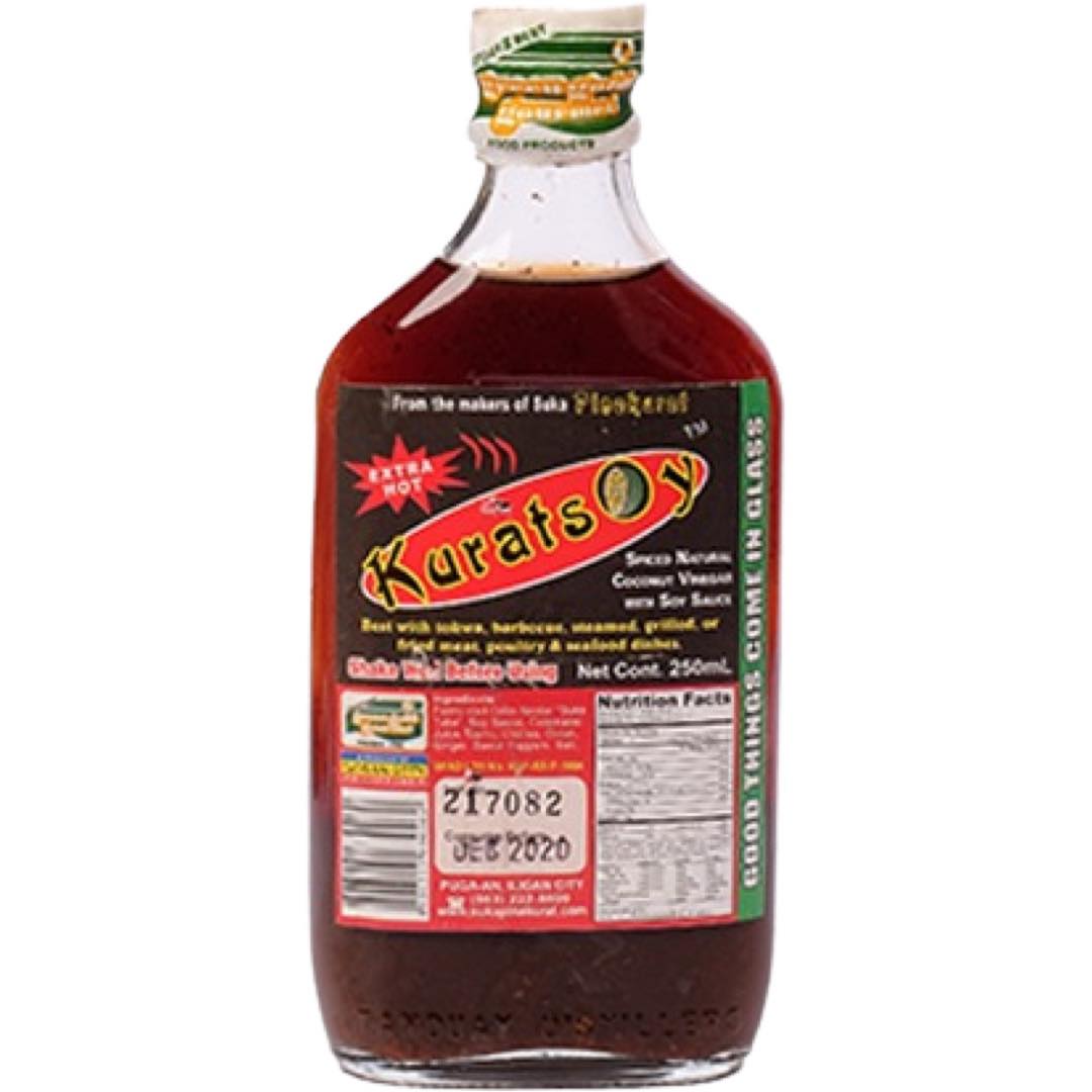 Kuratsoy – Extra Hot – Spiced Natural Coconut Vinegar with Soy Sauce – 250 ML