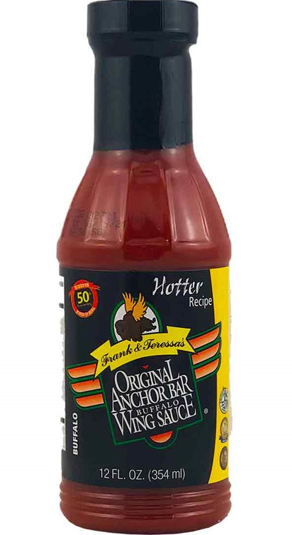 Anchor Bar Original Buffalo Wing Sauce “Hotter”, 12oz.