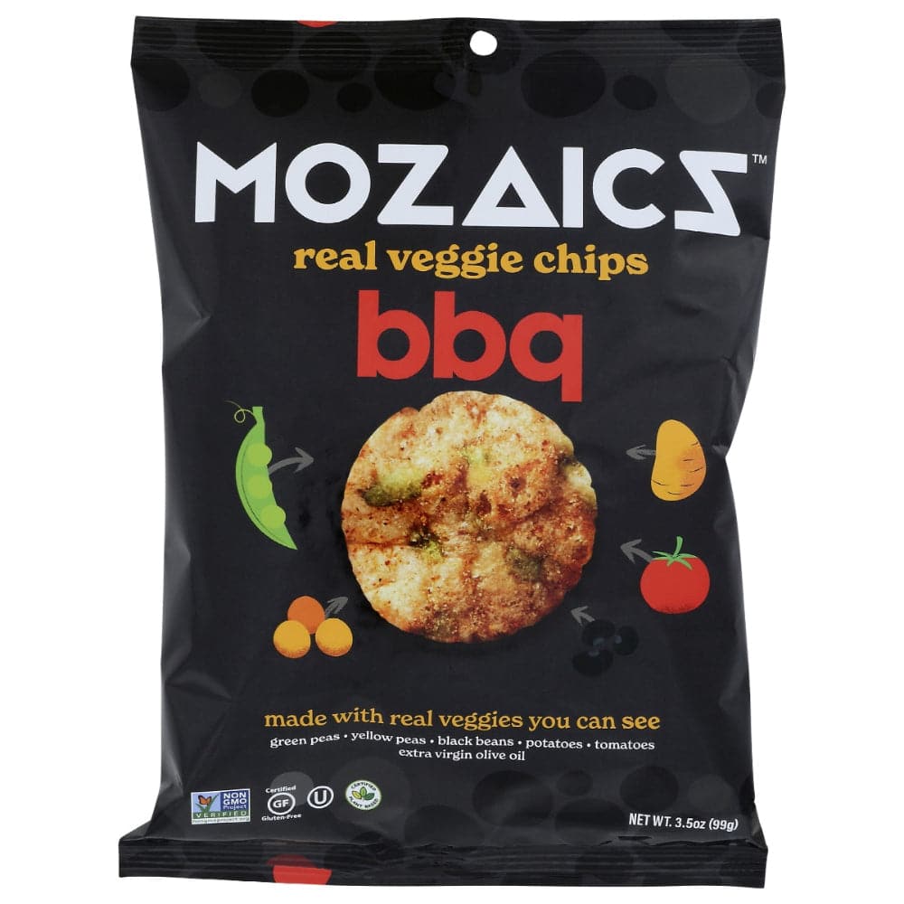 Mozaics – BBQ Real Veggie Chips, 3.5 Oz – Pack of 6