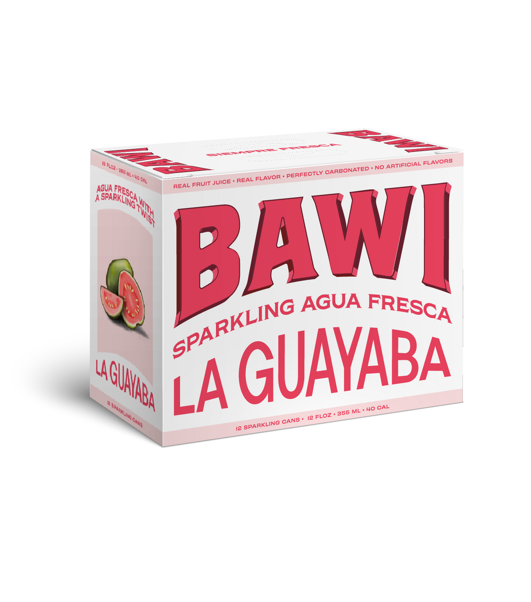 Bawi Agua Fresca LA GUAYABA (Guava) Can – 12 Cans x 12 oz (355 mL) case