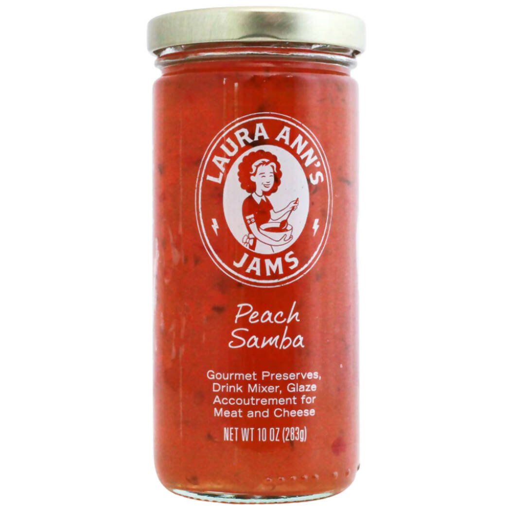 Laura Ann’s Jams Peach Samba Jam (Peace Jalapeno) Jars – 24 jars x 10oz