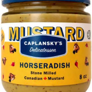 Caplansky’s Deli Mustard – Horseradish Mustard, Kosher Jar – 12 Jars x 235 mL (8 fl oz) case