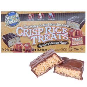 Snack Delite Marshmallow Crisp Rice Treats, Sea Salt & Caramel Flavor, 7 Count