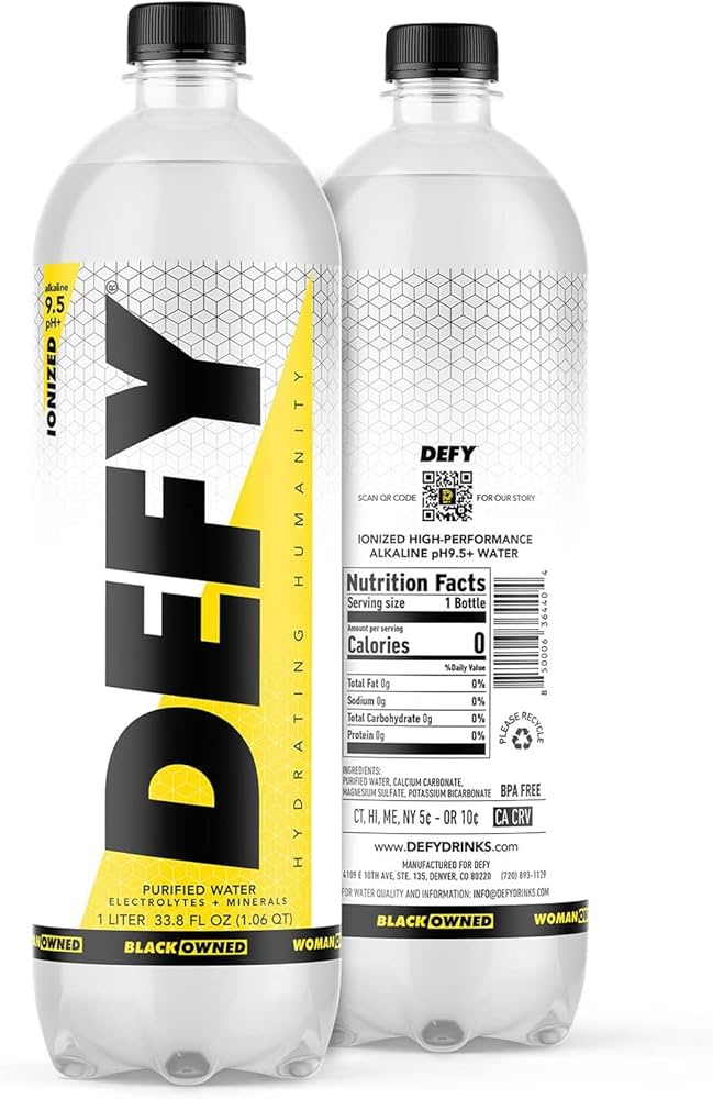 Defy – Performance Water, 33.8 Floz (Pack Of 12)
