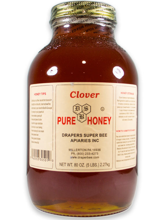 Draper’s Super Bee Apiaries Clover Honey – 5lbs