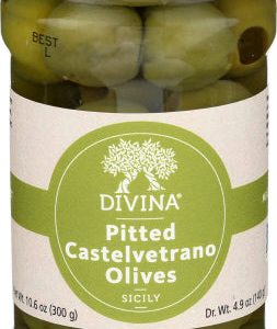 Divina – Olive Castelvetrano Pitted, 4.4 Oz | Pack of 6